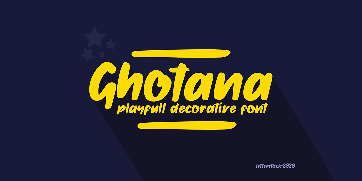 Beispiel einer Ghotana Regular-Schriftart